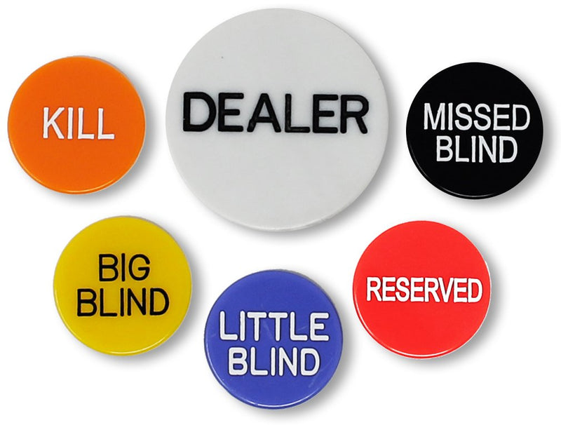 DA VINCI Set of 6 Professional Casino Texas Holdem Poker Dealer Buttons - BeesActive Australia