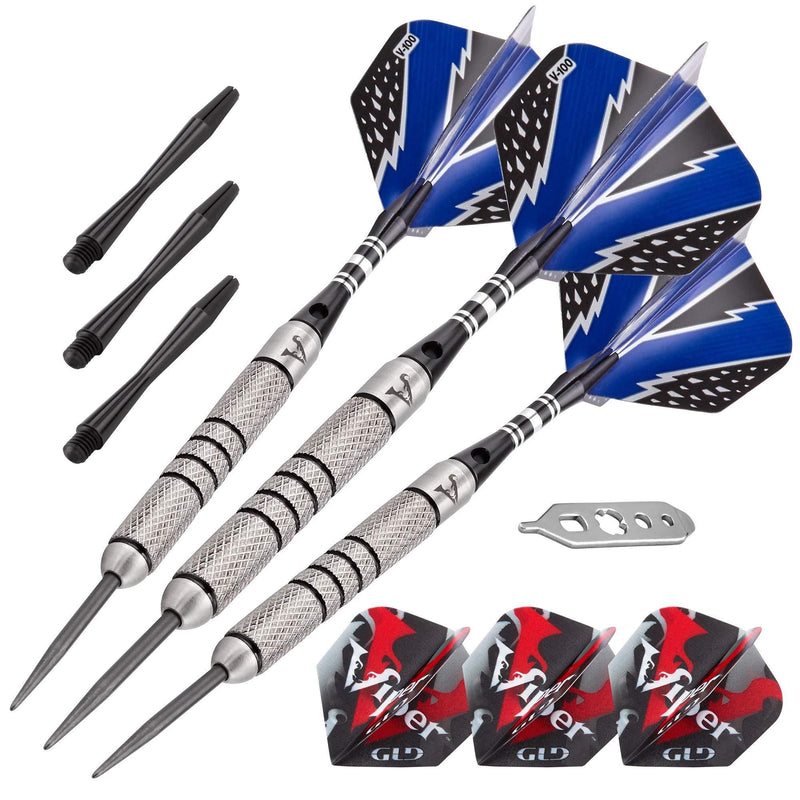 [AUSTRALIA] - Viper Cold Steel 80% Tungsten Steel Tip Darts 24 grams Five Knurled Bands 