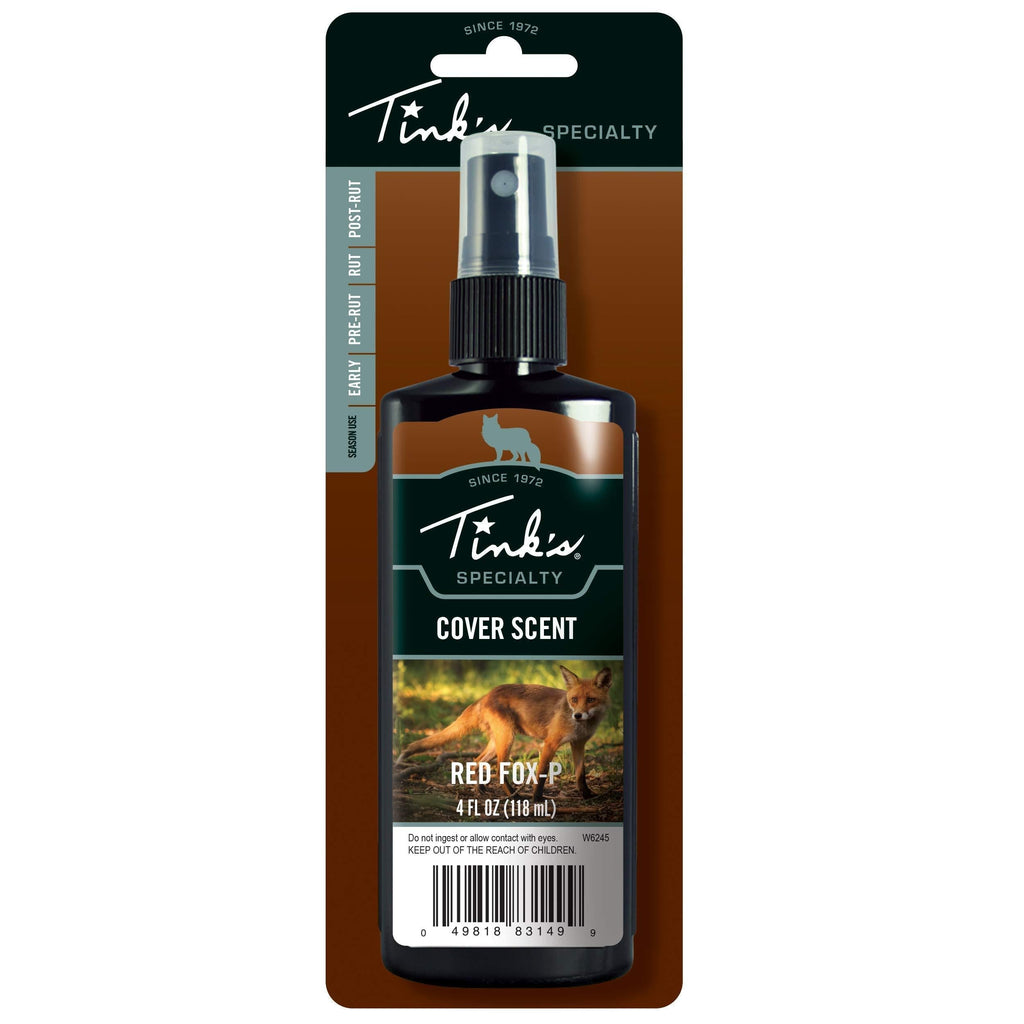 [AUSTRALIA] - Tink's Red Fox-P Power Cover Scent | 4 Oz Spray Bottle | Hunting Accessories, Natural Odor Eliminator + Scent Blocker for Human Scent | Easy Application for Hunting Gear, Clothes, or Boots 