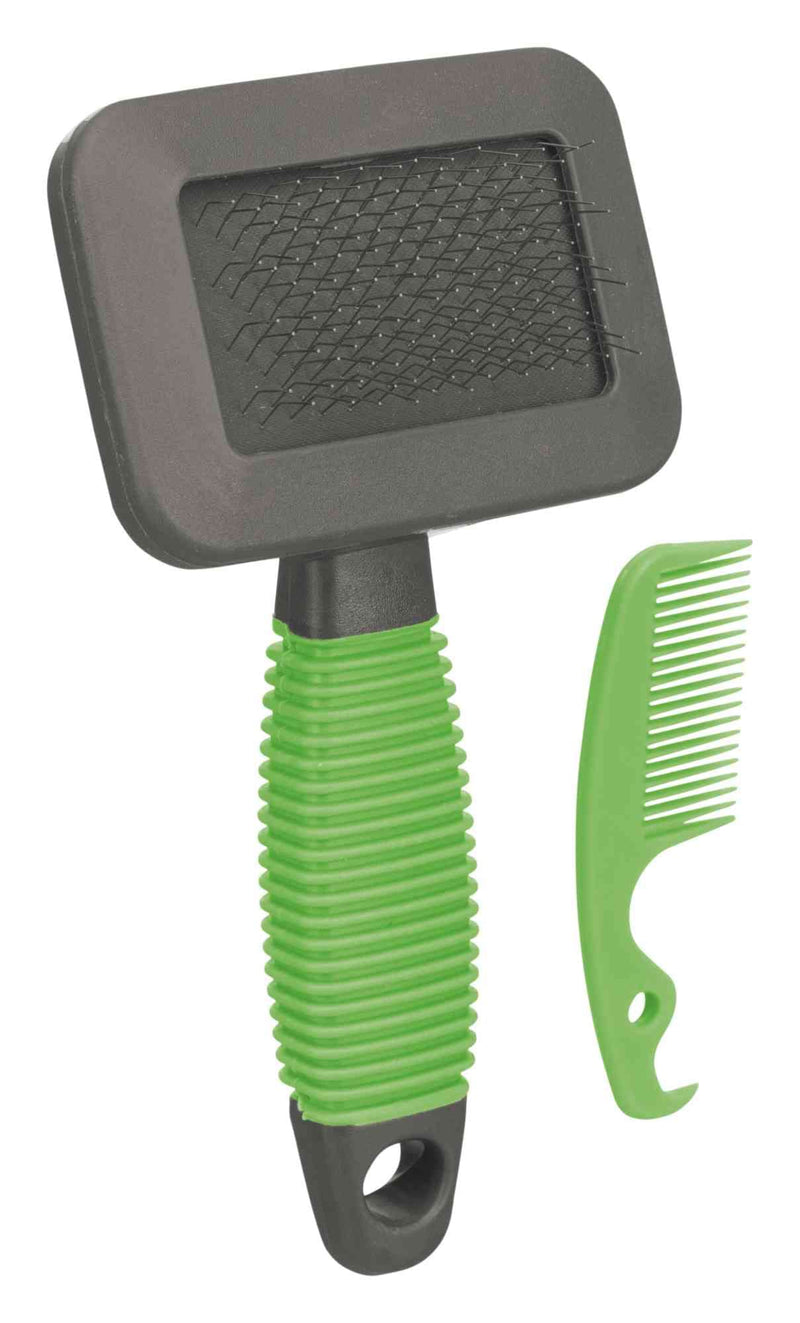 TRIXIE Pet Grooming Soft Brush & Comb Set for Puppies, Kittens, and Small Animals - BeesActive Australia