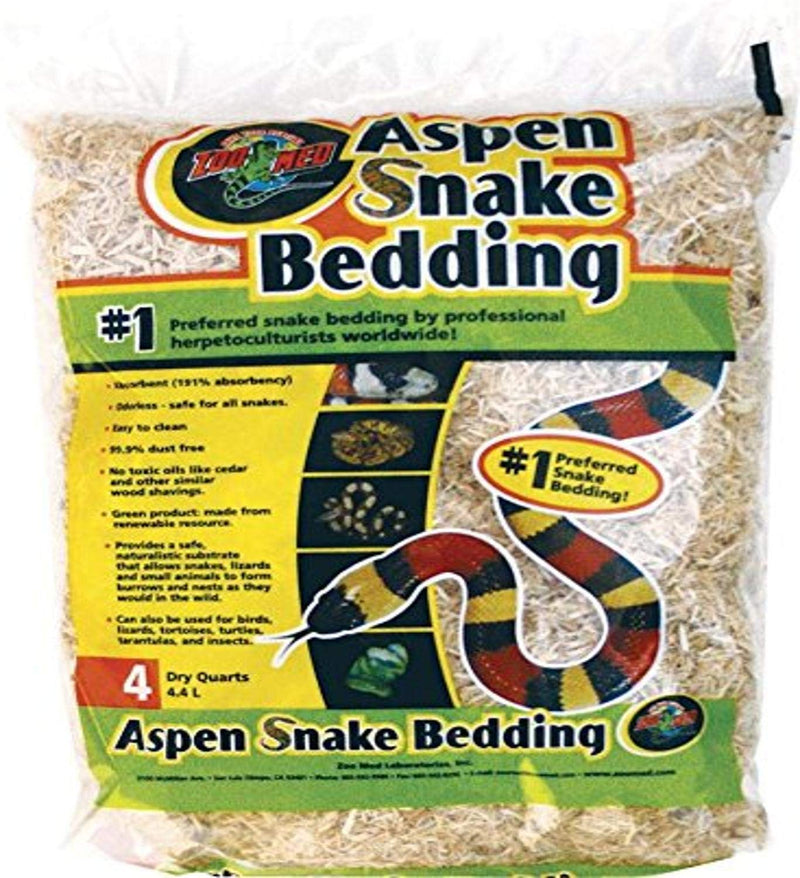 Zoo Med Laboratories SZMSB4 Aspen Snake Bedding, 4 Quart - BeesActive Australia