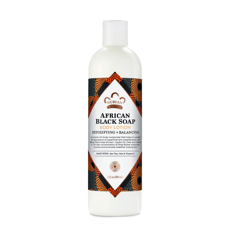 Nubian Heritage Body Lotion for Dry Skin African Black Soap Paraben Free Body Moisturizer 13 oz 12.98 Fl Oz (Pack of 1) - BeesActive Australia