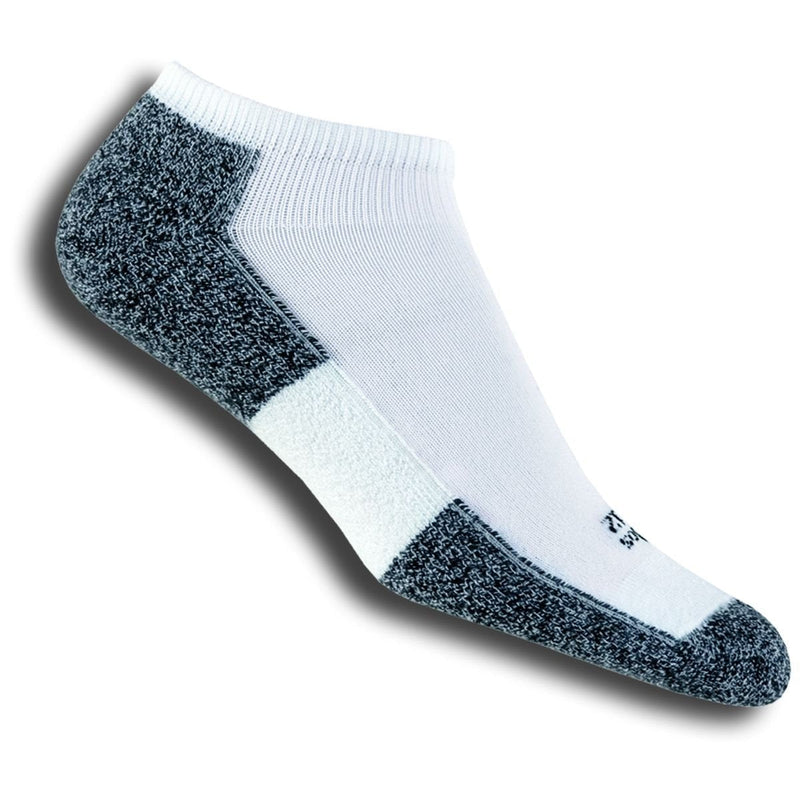 [AUSTRALIA] - thorlos mens Lrcm Thin Cushion Running Low Cut Socks Large White/Navy 