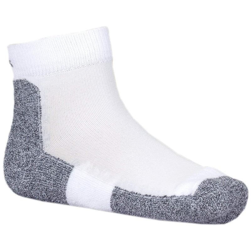 [AUSTRALIA] - thorlos mens Lrmxm Thin Cushion Running Ankle Socks X-Large White/Navy 