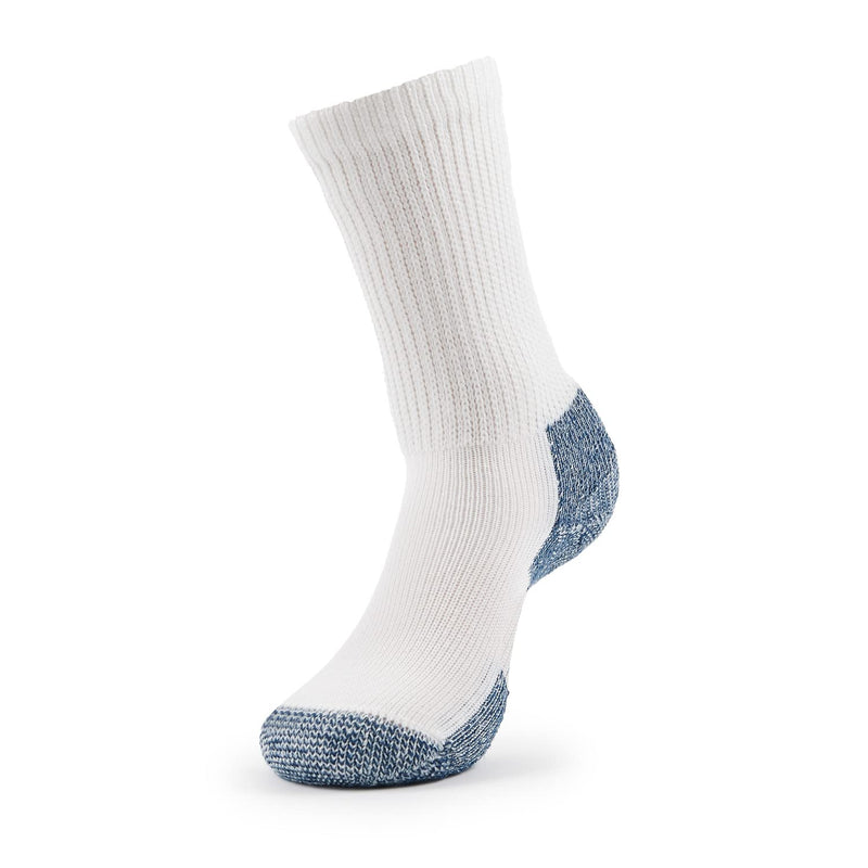 Thorlos XJ Max Cushion Running Crew Socks White/Navy (1 Pair) Large - BeesActive Australia