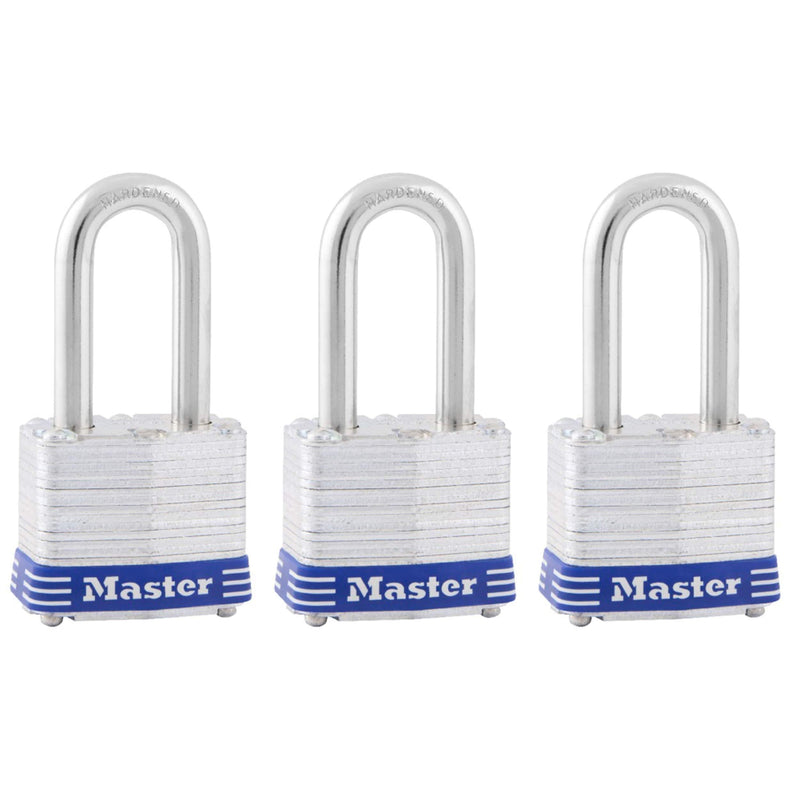 Master Lock 3TRILF Outdoor Padlock with Key, 3 Pack Keyed-Alike 3 Pack - Keyed Alike - BeesActive Australia
