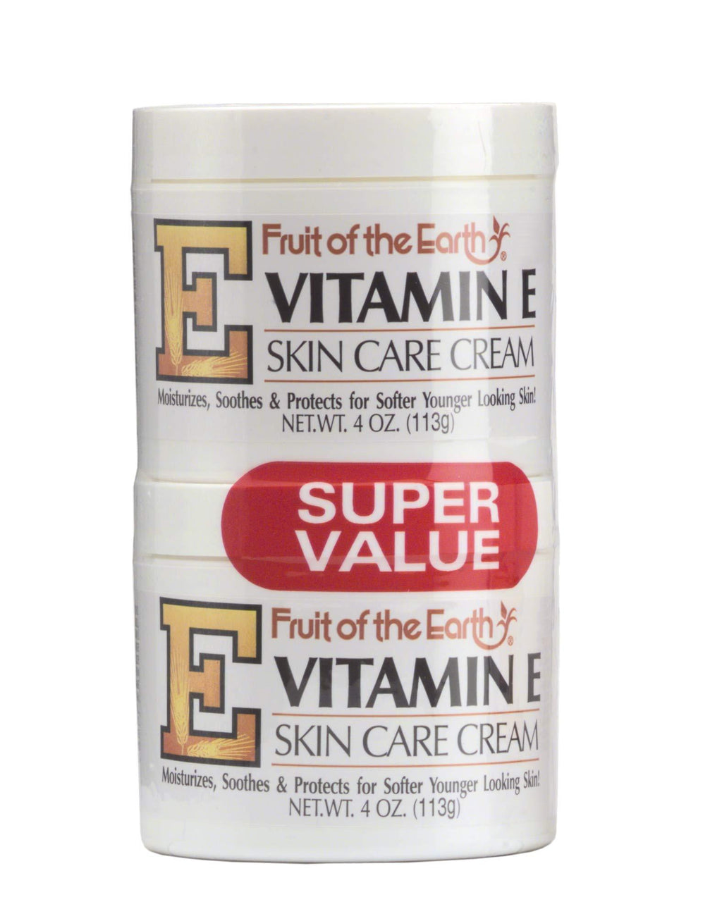 Fruit of the Earth Bogo Cream, Vitamin-E Jar, 4 Ounce - BeesActive Australia