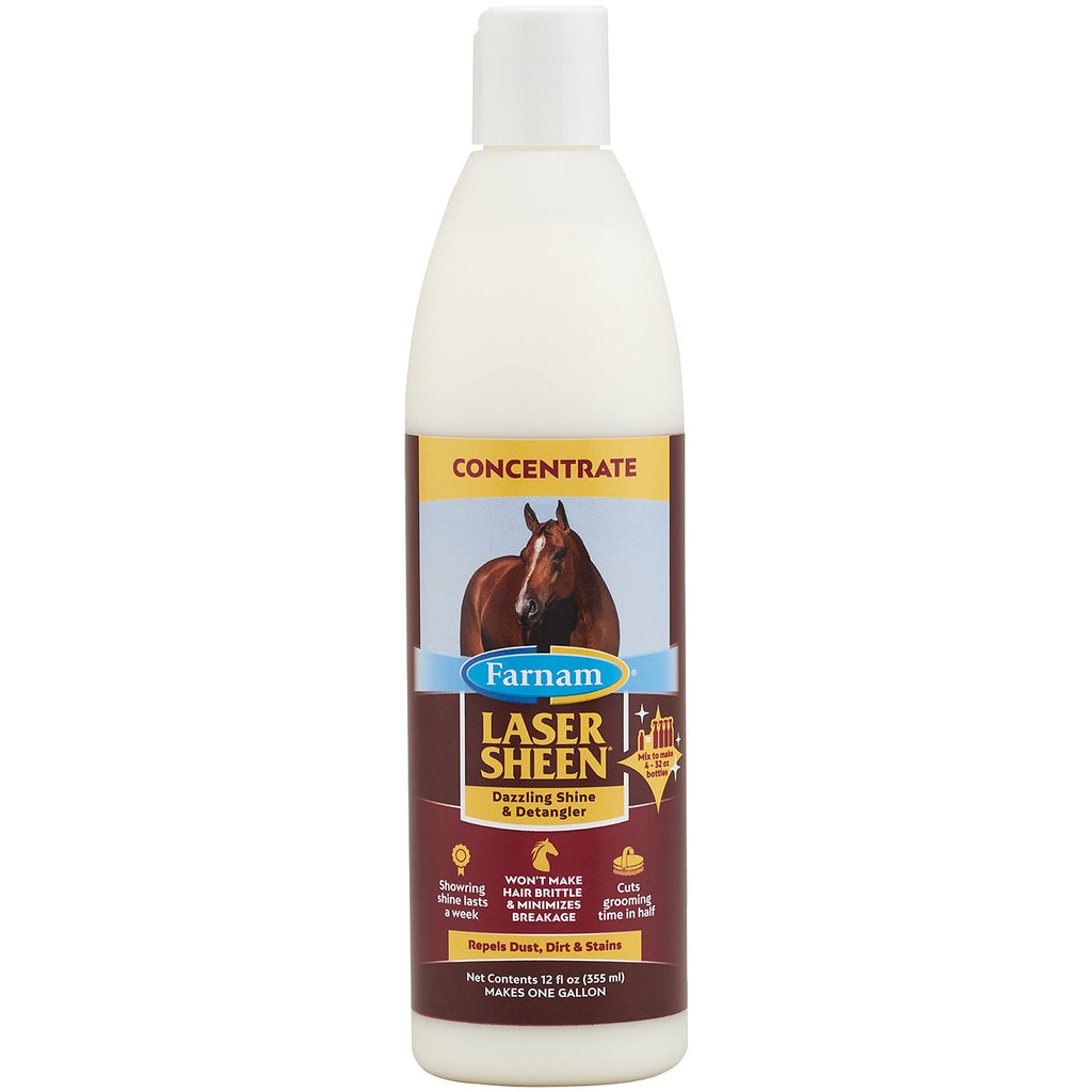 Farnam Laser Sheen Horse Shampoo and Detangler for Dazzling Shine 12 oz concentrate - BeesActive Australia