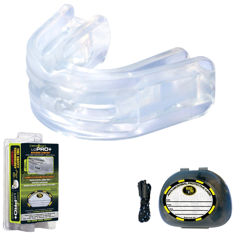 [AUSTRALIA] - Brain-Pad LoPro+ Double Laminated Strap/Strapless Combo in one Mouthguard Clear 