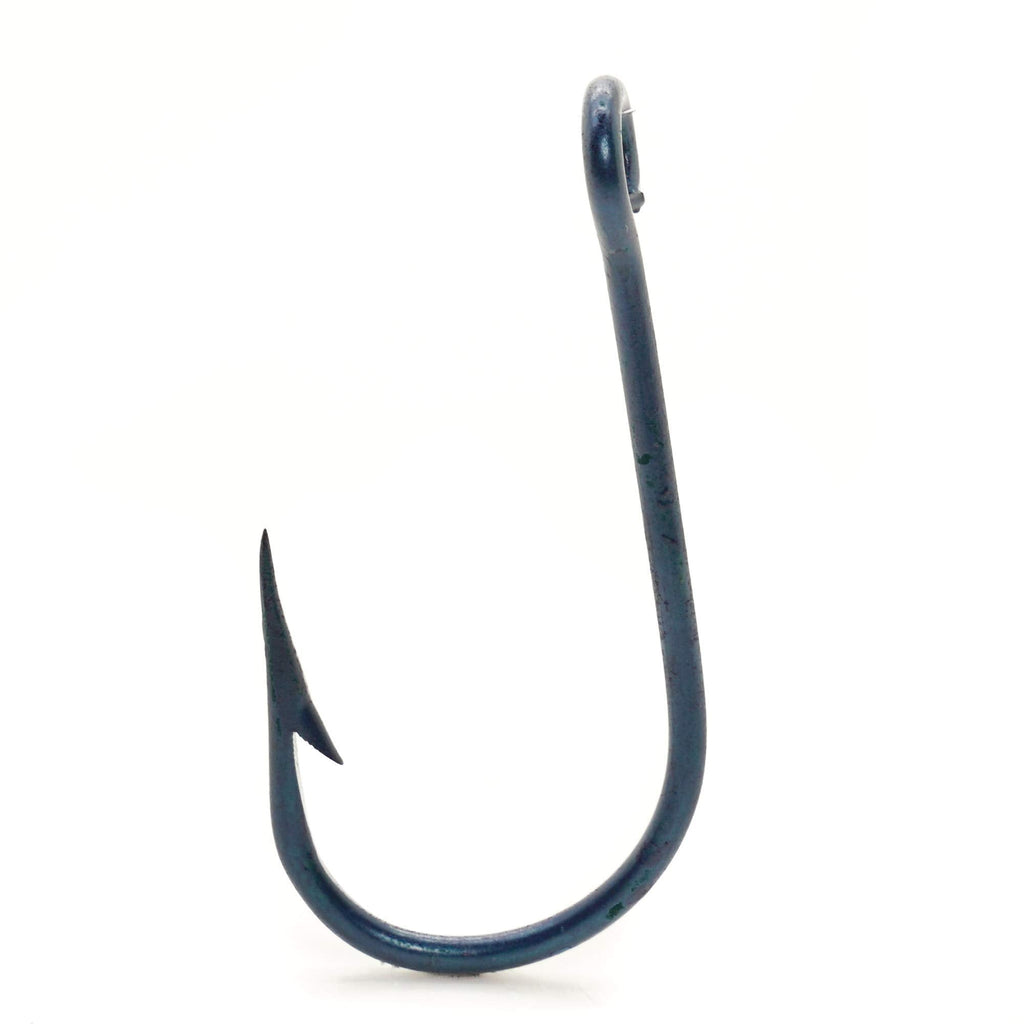 Mustad Salmon Siwash 3X Strong Hollow Point Open Ring Hook (100 Pack) Size 6/0 Blued - BeesActive Australia