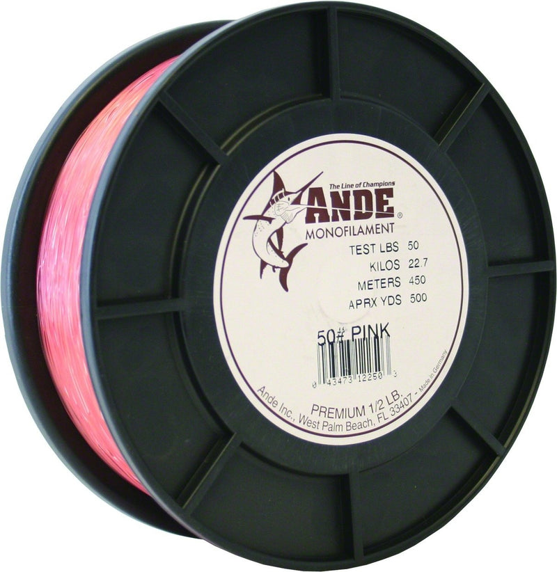 Ande Premium Monofilament - 1/2 lb. Spool - 50lb. Test - Pink - BeesActive Australia