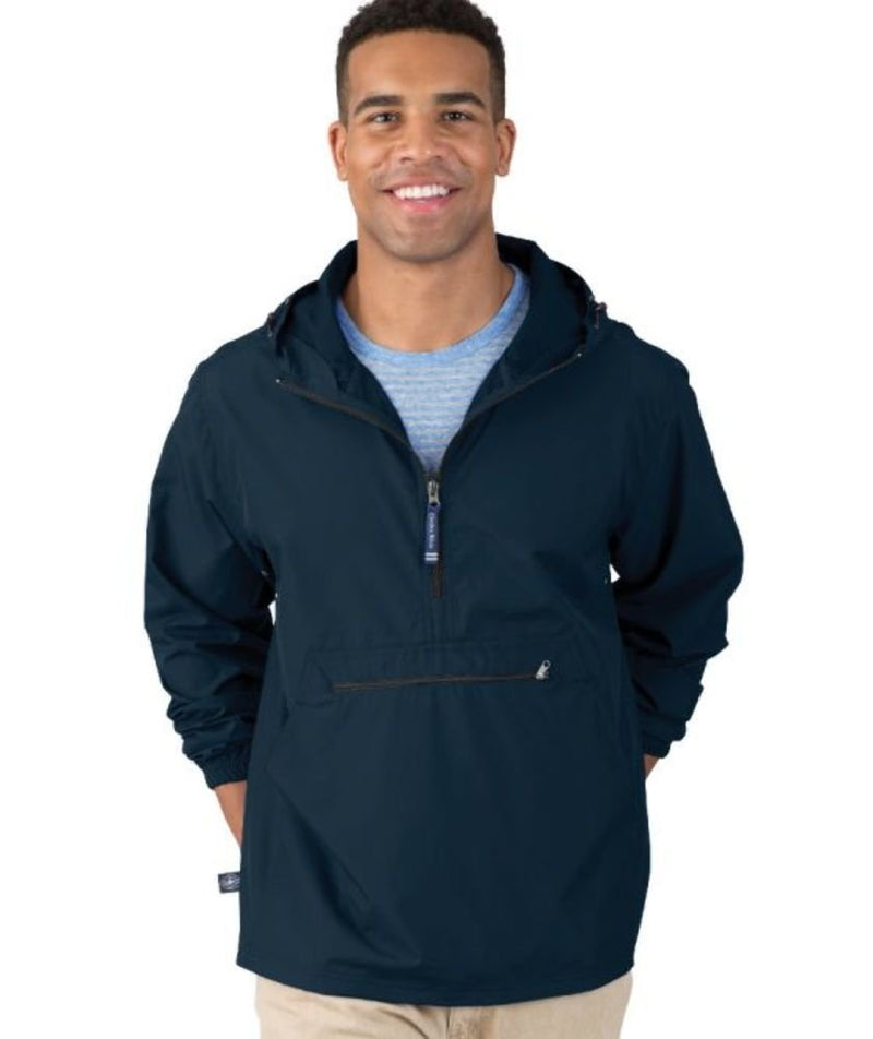 Charles River Apparel Pack-N-Go Wind & Water-Resistant Pullover (Reg/Ext Sizes) X-Large Navy - BeesActive Australia