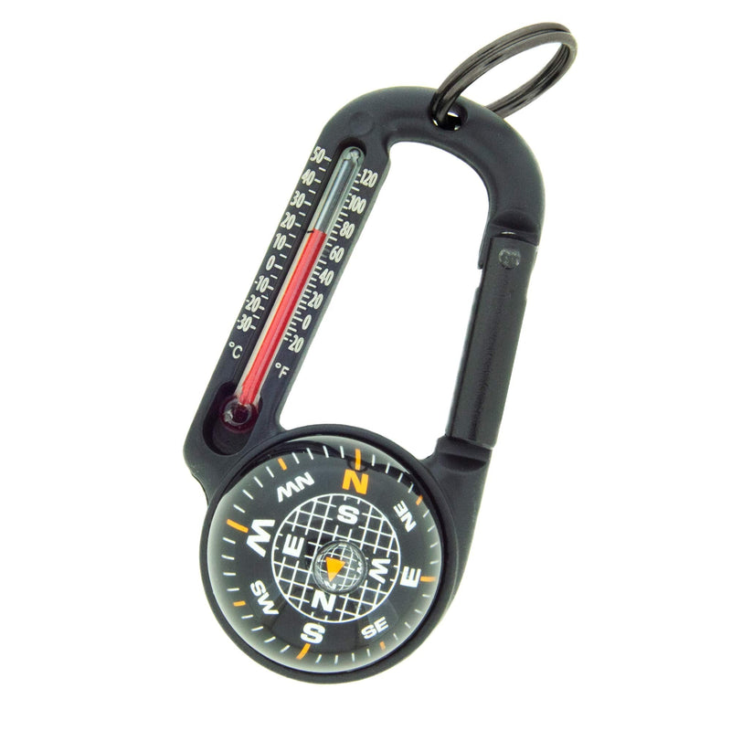 Sun Company TempaComp - Ball Compass and Thermometer Carabiner | Hiking, Backpacking, and Camping Accessory | Clip On to Pack, Parka, or Jacket - BeesActive Australia
