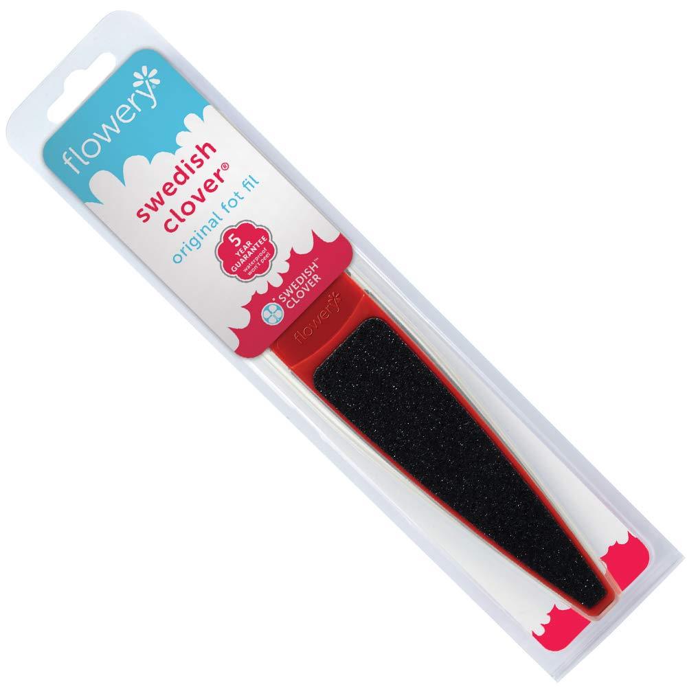 Flowery Original Swedish Clover Red Foot File, Pedicure Foot Scrubber, 60/100 Grit - RED - BeesActive Australia