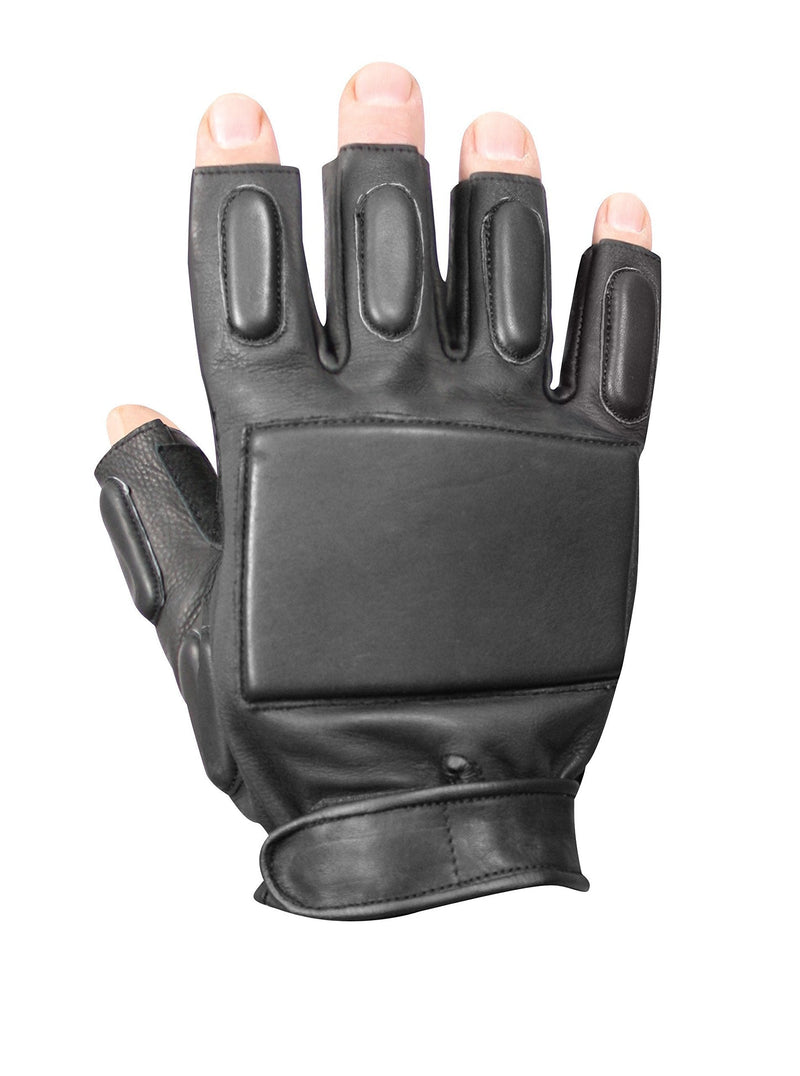 [AUSTRALIA] - Rothco Tactical Fingerless Rappelling Gloves Black Large 