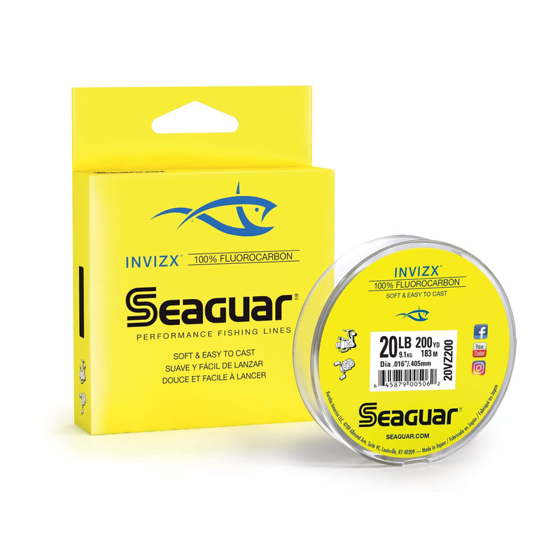 [AUSTRALIA] - Seaguar Invizx 100% Fluorocarbon 200 Yard Fishing Line (20-Pound) 