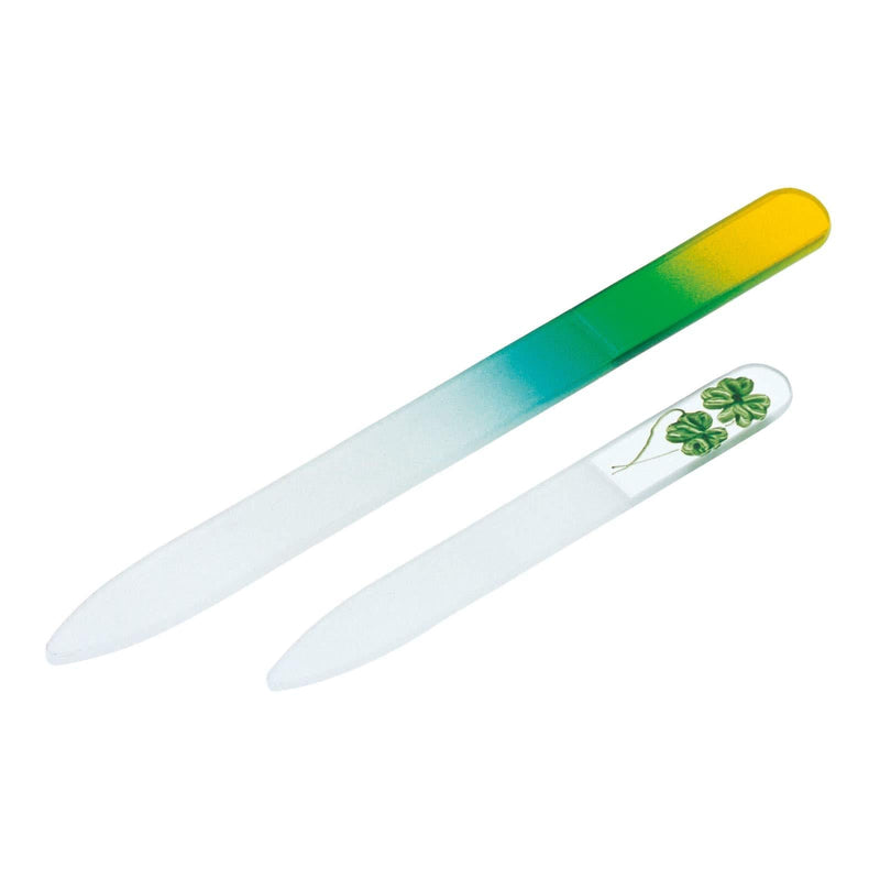 Comolife Czech Glass Nail File 2 Pieces Set, Color : Green, Long / 5.26 x 0.46 Inch, Short / 3.51 x 0.39 Inch - BeesActive Australia