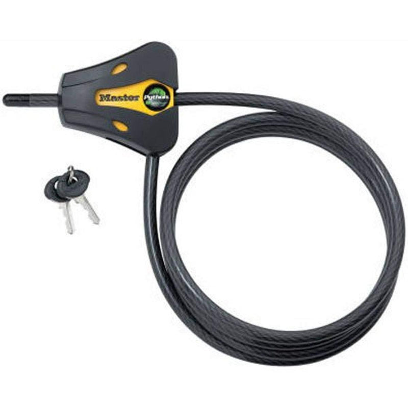 Master Lock 8419DPF Python Cable Lock with Key, 1 Pack Black and Yellow - BeesActive Australia