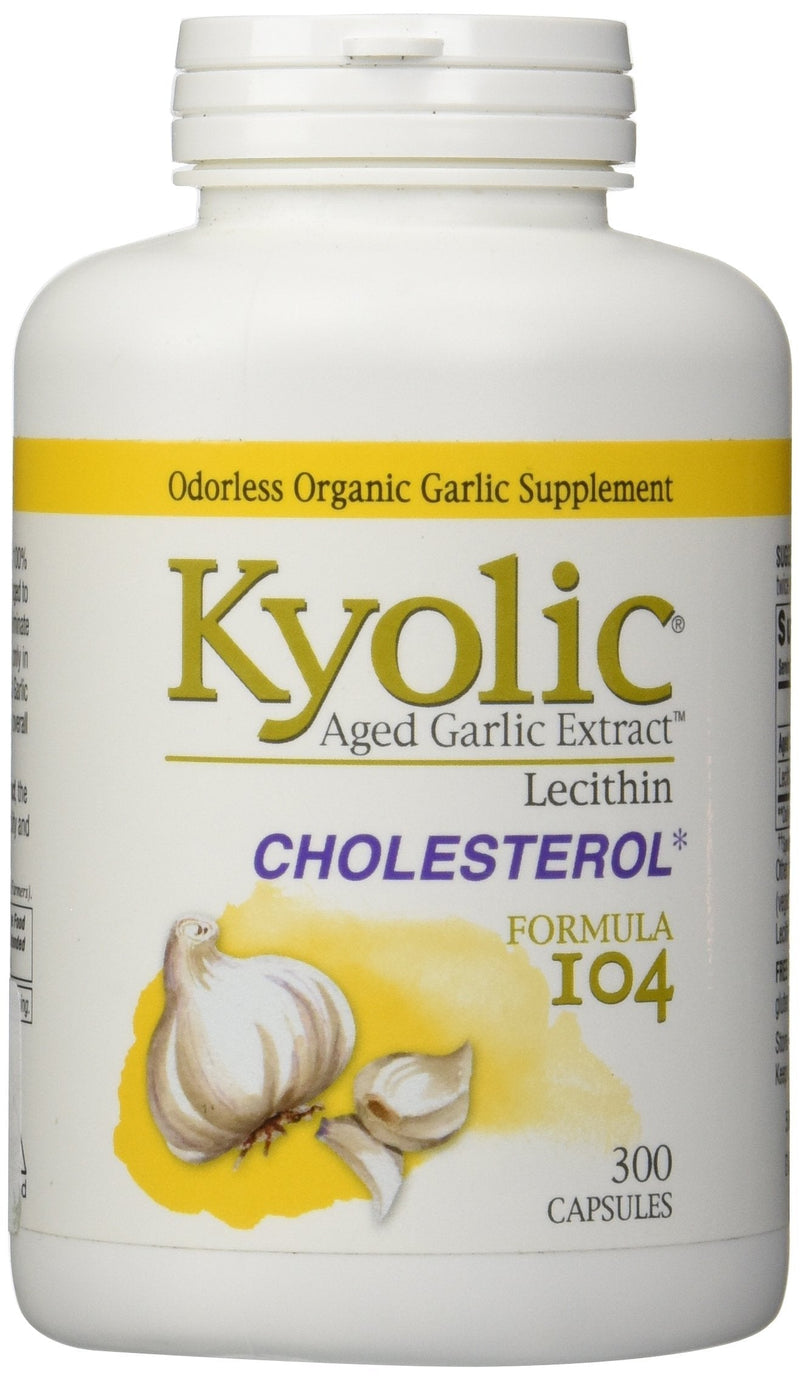 Kyolic Garlic Formula 104 Cholesterol (300 Capsules) 300 Count (Pack of 1) - BeesActive Australia