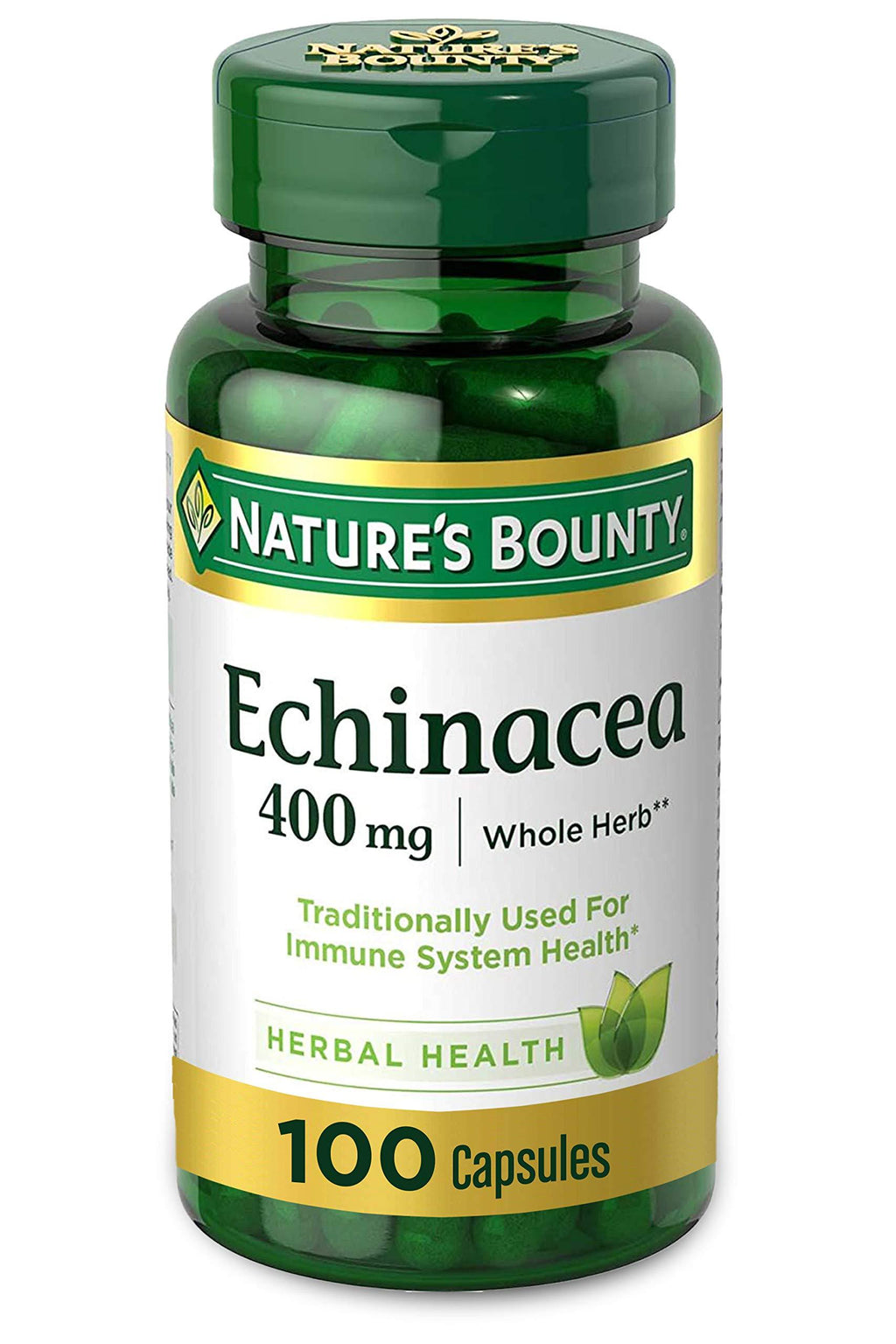 Echinacea by Nature's Bounty, Herbal Supplement, Supports Immune Health, 400mg, 100 Capsules - BeesActive Australia
