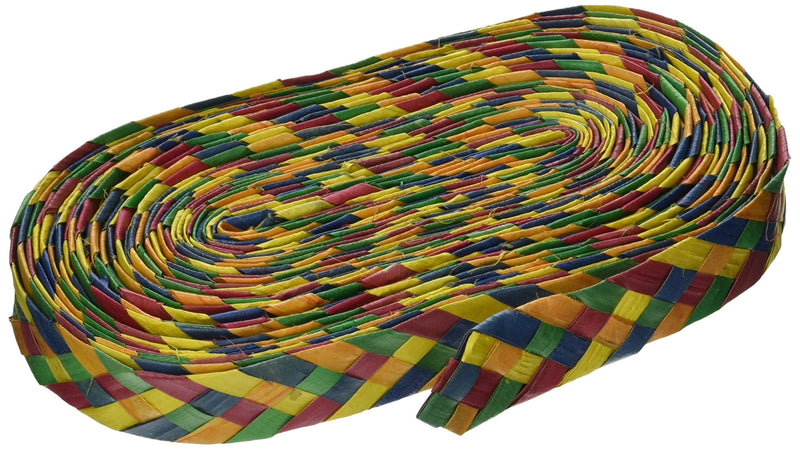 Planet Pleasures Rainbow Zig Zag 30' x 1" Roll Small Size Bird Toy Rainbow Small Straight - BeesActive Australia