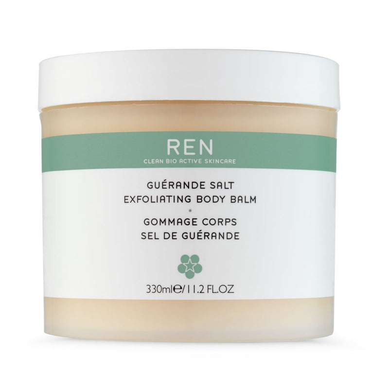 REN Clean Skincare Guerande Salt Exfoliating Body Balm (11.2 Fl Oz) Gentle Body Scrub to Exfoliate & Hydrate Skin - BeesActive Australia