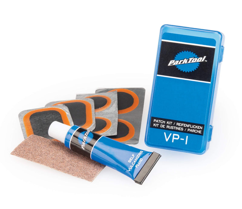 Park Tool VP-1 Vulcanizing Patch Kit for for Bicycle Tube Repair - Set of 6 Patches & Adhesive - BeesActive Australia