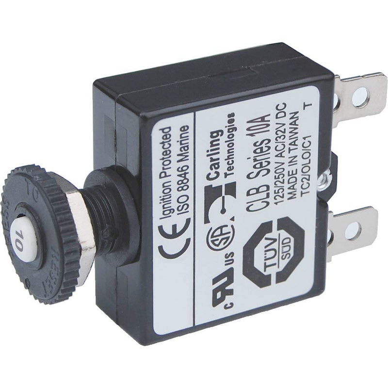 Blue Sea Systems Push Button Reset-Only CLB Circuit Breakers with Quick Connect Terminals 10 Amp Dc - BeesActive Australia