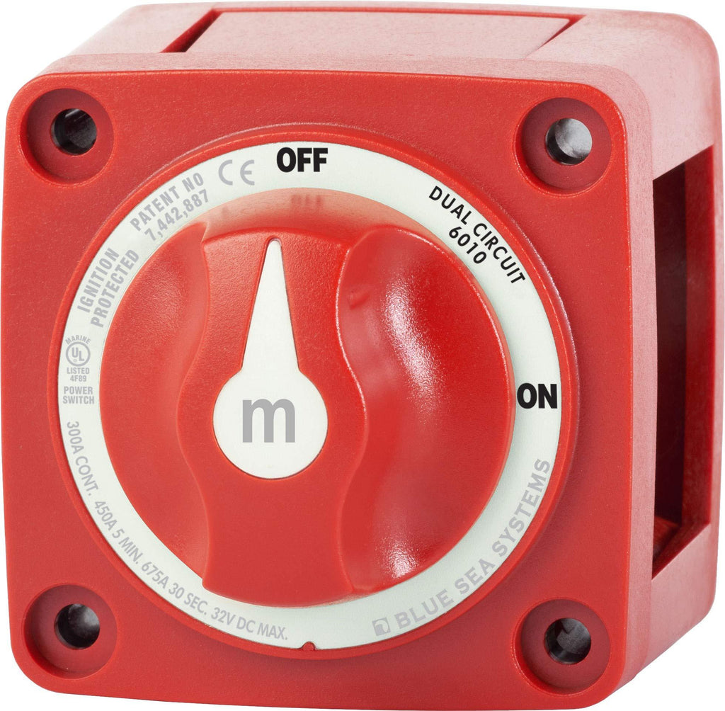 Blue Sea Systems 300 Amp m-Series Battery Switches Dual Circ. Red - BeesActive Australia