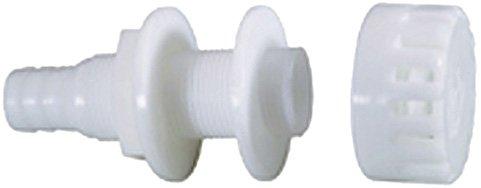 [AUSTRALIA] - Attwood Corporation 3886-3 White Thru-Hull Connector with Strainer 