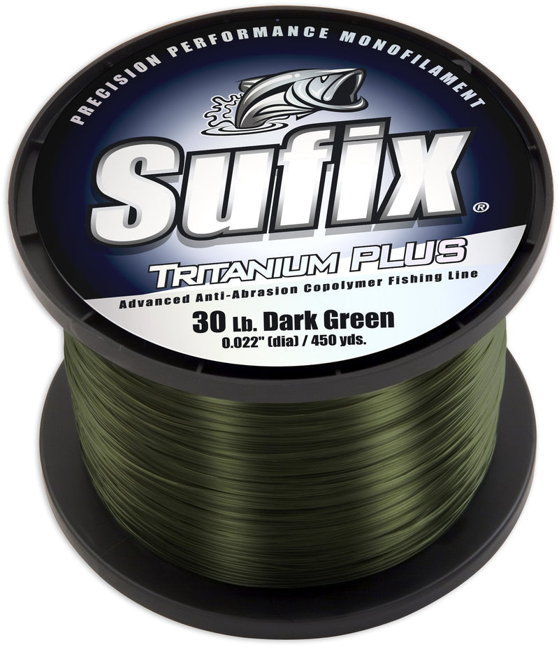 Sufix Tritanium Plus 1/4-Pound Spool Size Fishing Line (Dark Green, 20-Pound) - BeesActive Australia