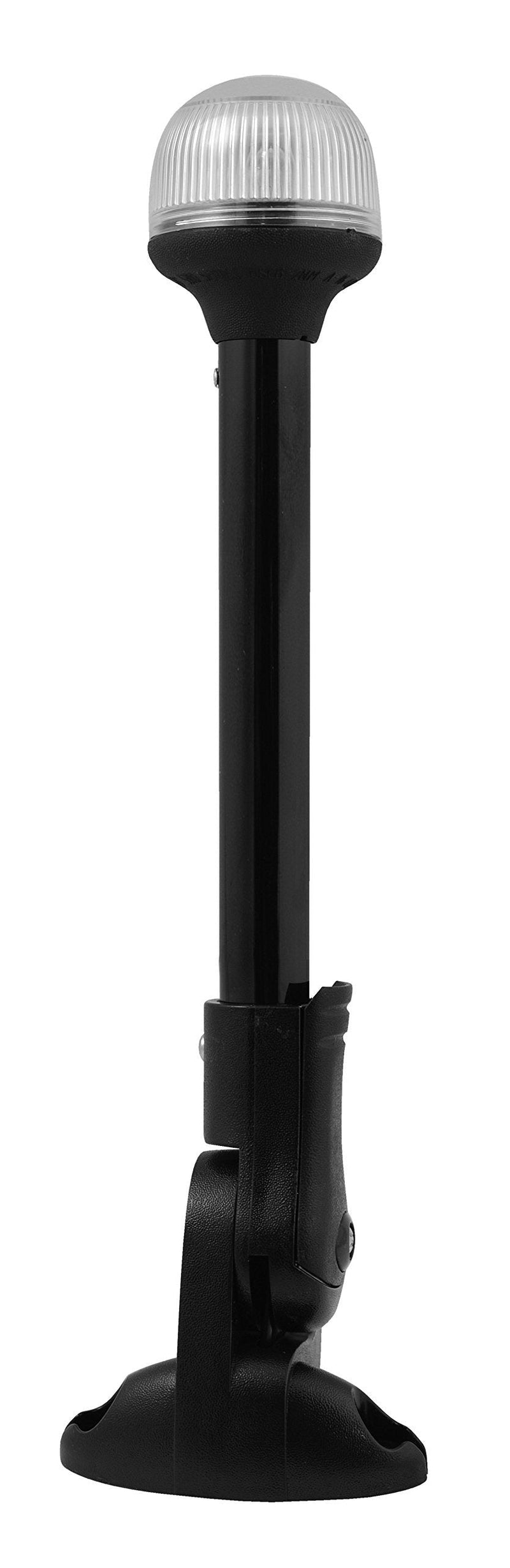 [AUSTRALIA] - Attwood 1263351 Corporation 5358-12-7 12" Black Plastic Pole Fold Down White All-Round Light 