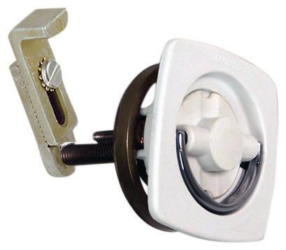 [AUSTRALIA] - Perko 0932DP1WHT Flush-Mount Non-Locking Latch with Offset Cam Bar and Flexible Polymer Strike for 1-1/8" to 2" Hole - White 