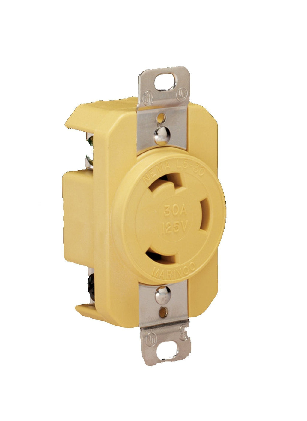 [AUSTRALIA] - Marinco 305CRR Marine Electrical Receptacle (30-Amp, 125-Volt, Female, Yellow) 