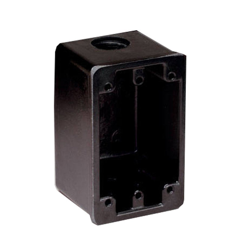 [AUSTRALIA] - Marinco 6080 Marine FD Box for 15, 20, and 30-Amp Receptacles, and 7420CR Covers (Two 3/4" Knockout Holes, Black) 