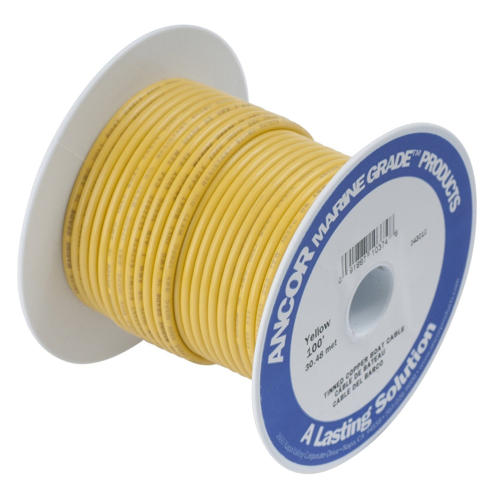 [AUSTRALIA] - Ancor 185003 Marine Grade Electrical Primary Tinned Copper Boat Wiring (14-Gauge, Yellow, 18-Feet) 