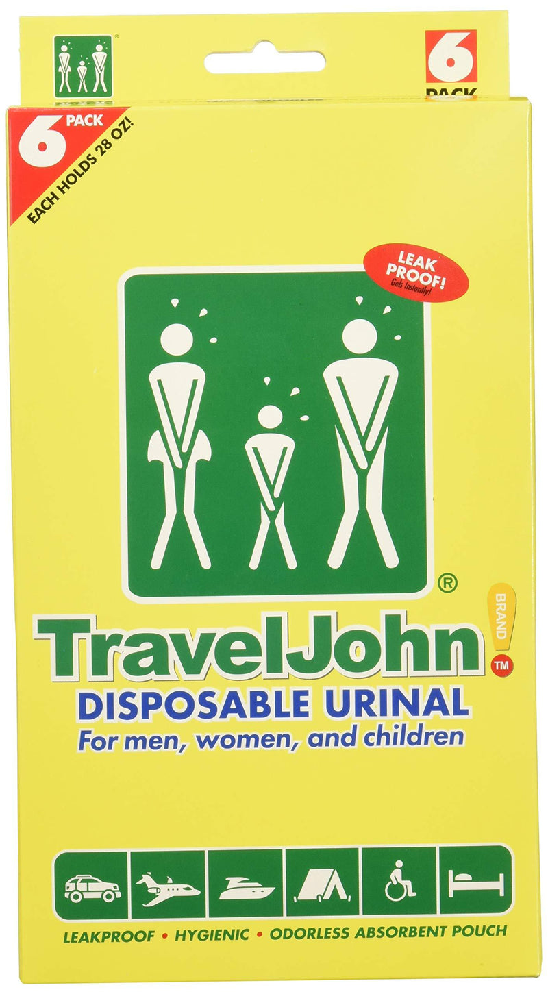 TravelJohn-Disposable Urinal (6 Pack) - BeesActive Australia