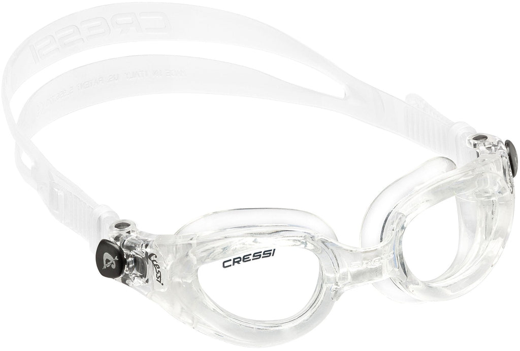 [AUSTRALIA] - Cressi Swim Goggles for Kids Aged from 7 to 15 Years Old - Excellent Peripheral Vision | Rocks: Made in Italy Clear 