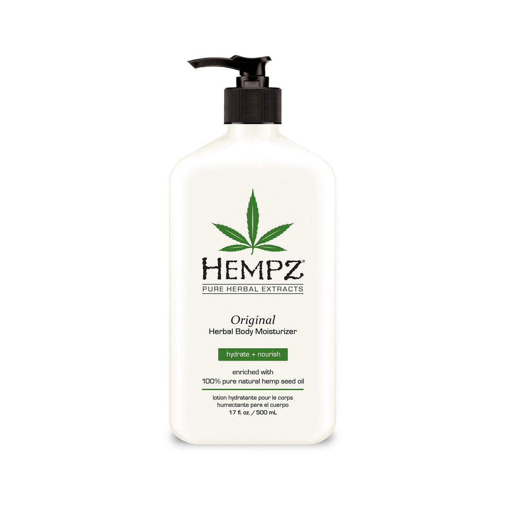 Hempz Original, Natural Hemp Seed Oil Body Moisturizer with Shea Butter and Ginseng, 17 Fl Oz, Pure Herbal Skin Lotion for Dryness - Nourishing Vegan Body Cream in Floral and Banana - BeesActive Australia