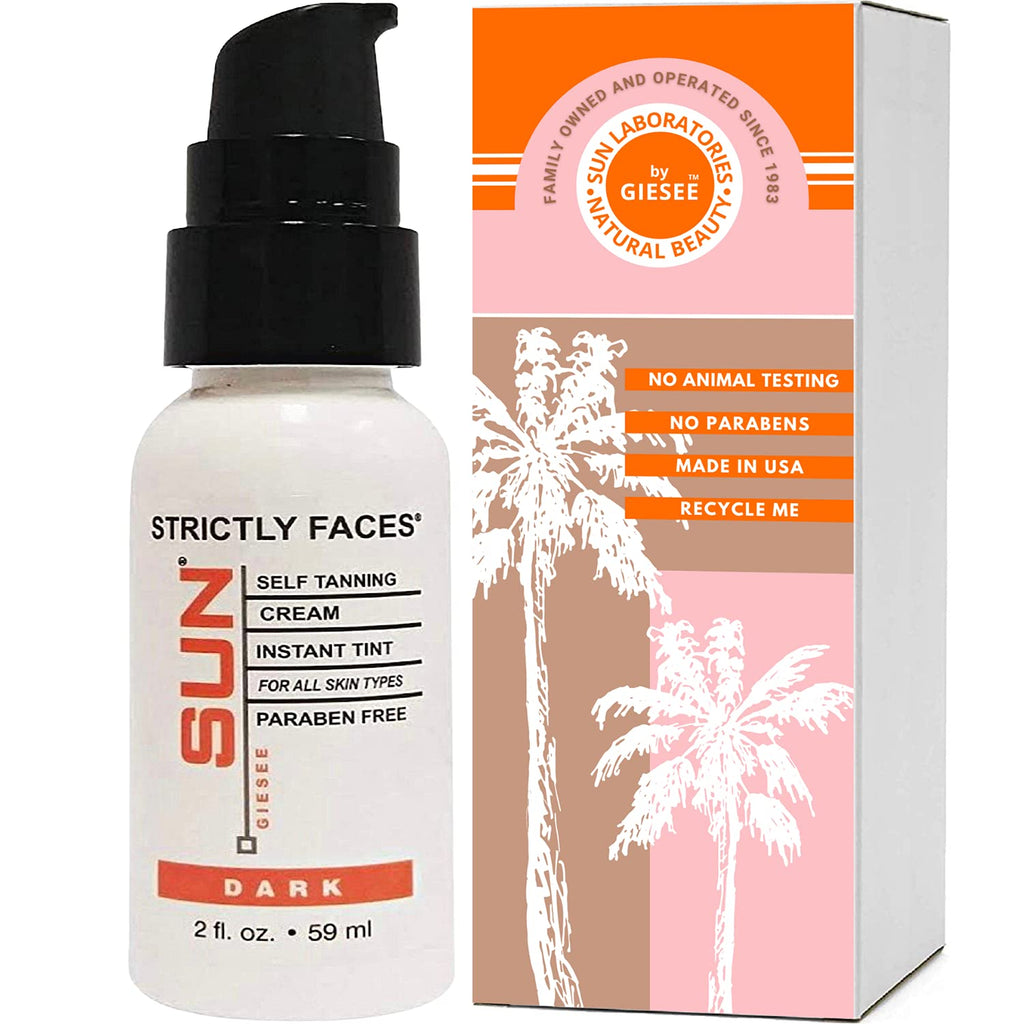 Sun Laboratories Strictly Faces, Face Self Tanner Lotion, for Bronzing and Golden Tan Dark, 2 oz - BeesActive Australia