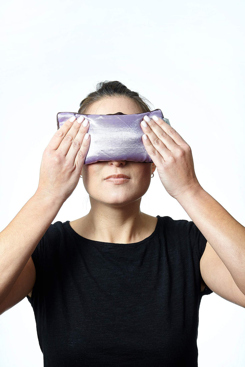 [AUSTRALIA] - DreamTime Eye Pillow with Lavender Aromatherapy, Natural Herbal Mask, Purple and Brown, Pack of 1 Lavender/Chocolate Brown 