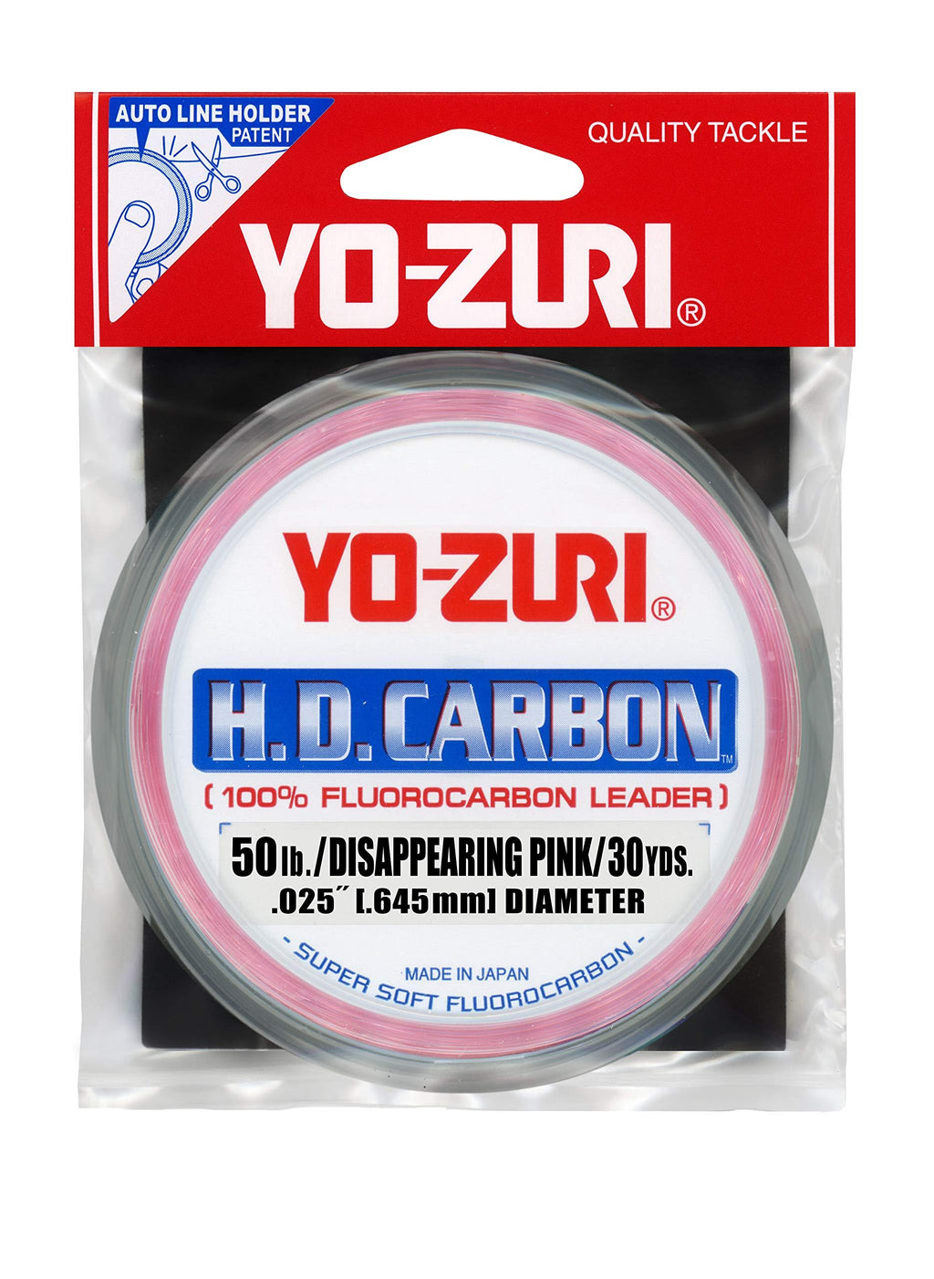 [AUSTRALIA] - Yo-Zuri HD Carbon Disappearing Pink 30 Yards Fluorocarbon Leader 50 Pound 
