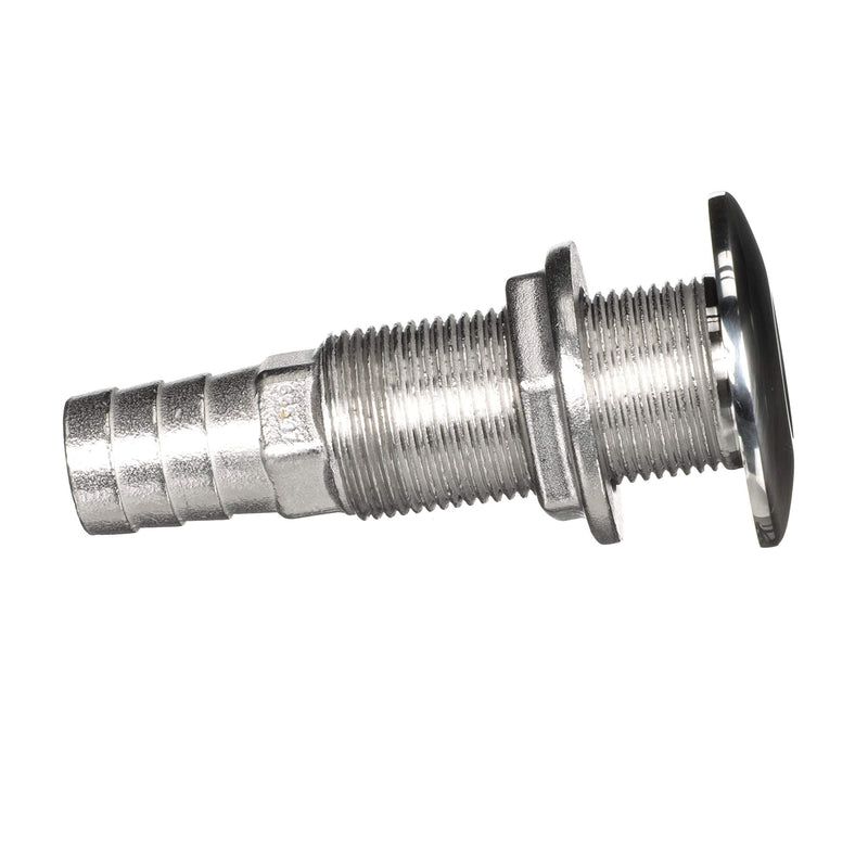 [AUSTRALIA] - attwood 66547-3 Stainless Steel Straight Thru-Hull Valve Fitting, Barbed, Standard Length, for 3/4-Inch Interior Diameter Hose 