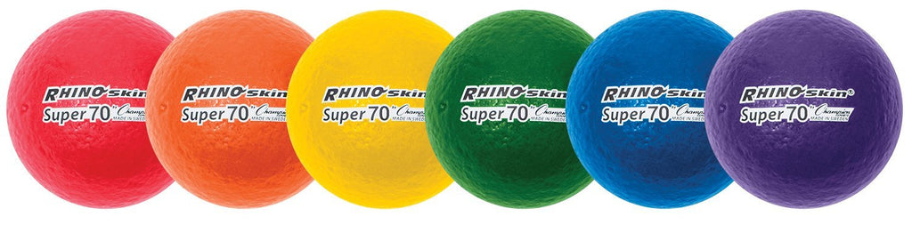 [AUSTRALIA] - Champion Sports Rhino Skin Super High Bounce Dodgeballs 2.75" Set of 6 