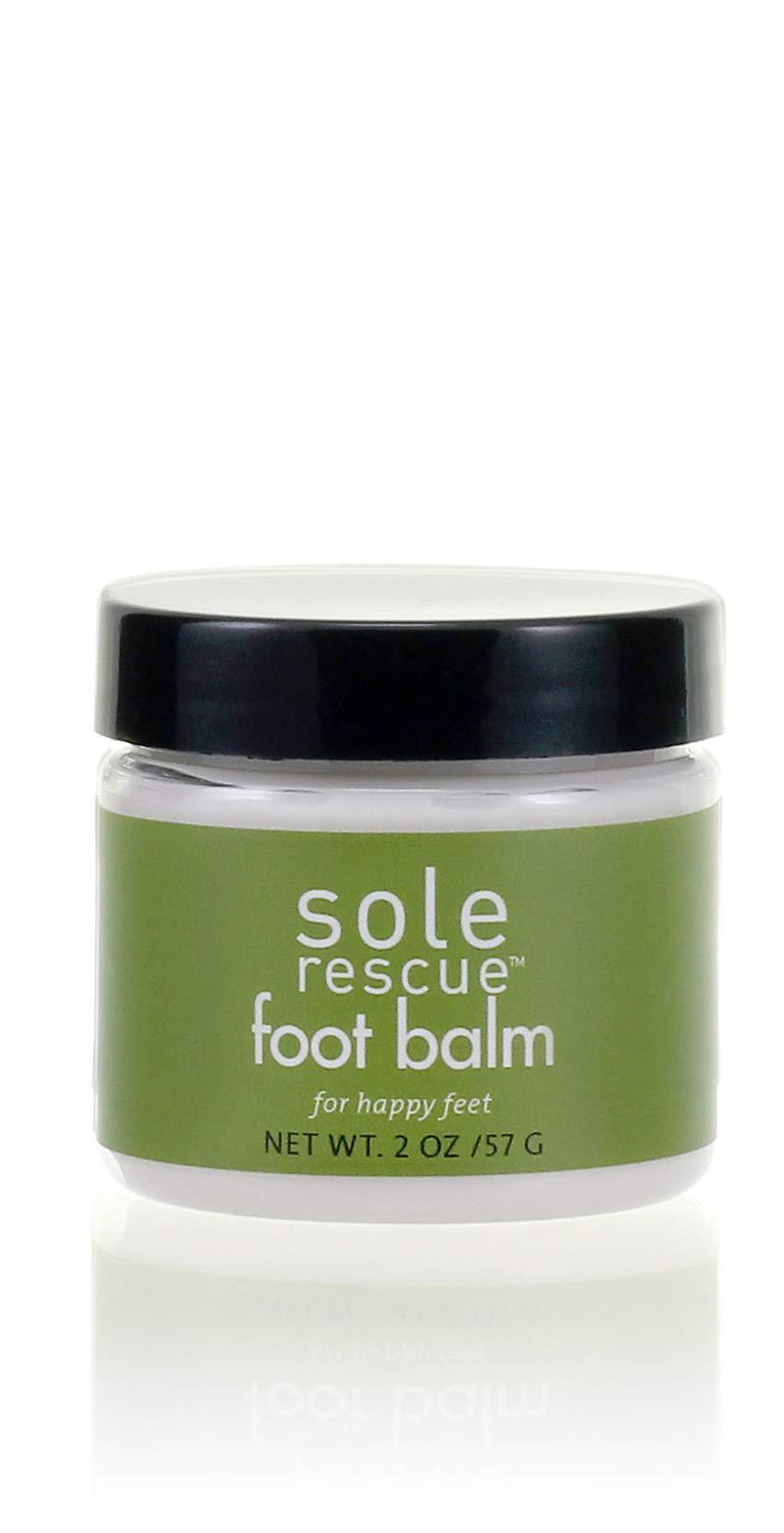 Sole Rescue Foot Balm - Organic Formula, Soothes Moisturizes Dry, Itchy and Sore Feet, Cracked Heels, Non Greasy, Vegan, 2 Ounce Jar - BeesActive Australia