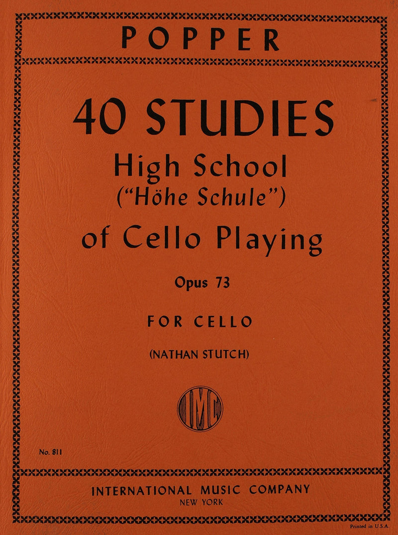 [AUSTRALIA] - 40 Studies: High School of Cello Playing, Op. 73 by David Popper 