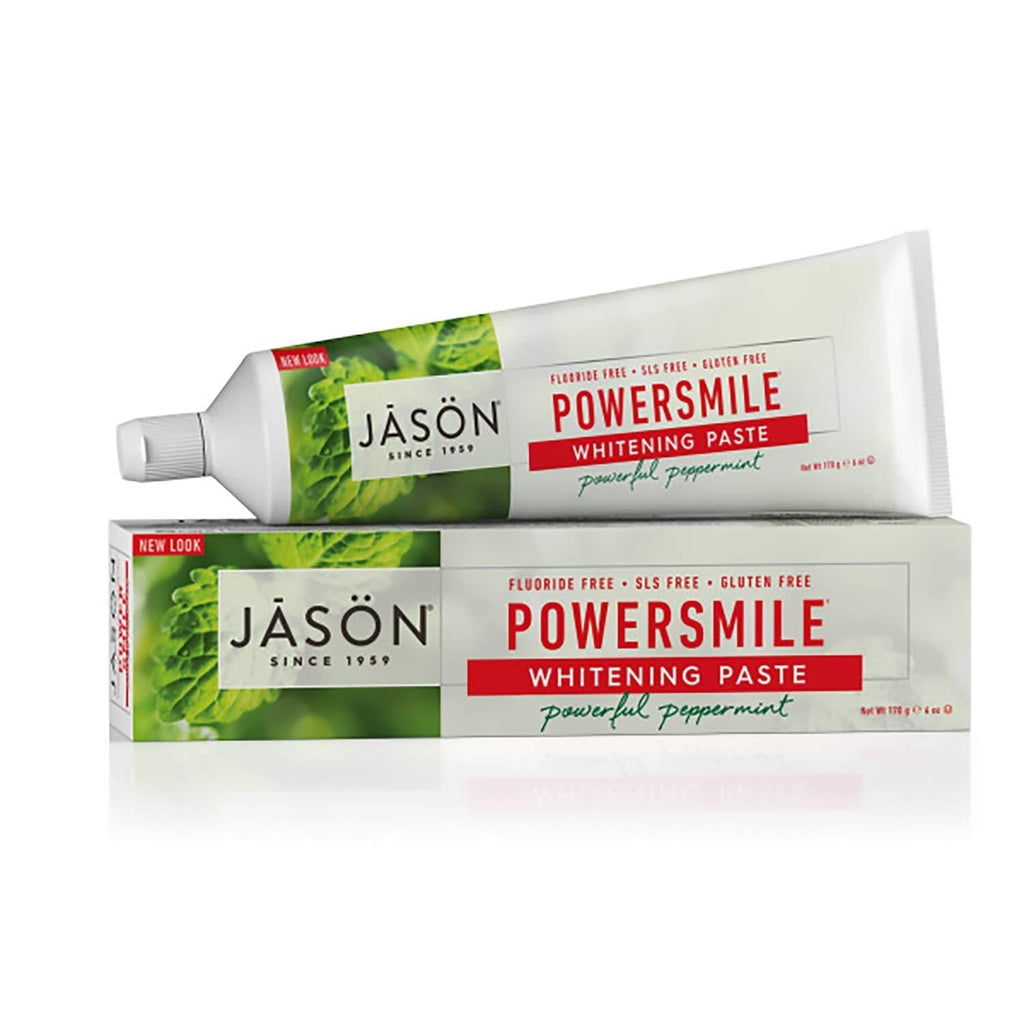 Jason Powersmile Whitening Fluoride-Free Toothpaste, Powerful Peppermint, 6 Oz - BeesActive Australia