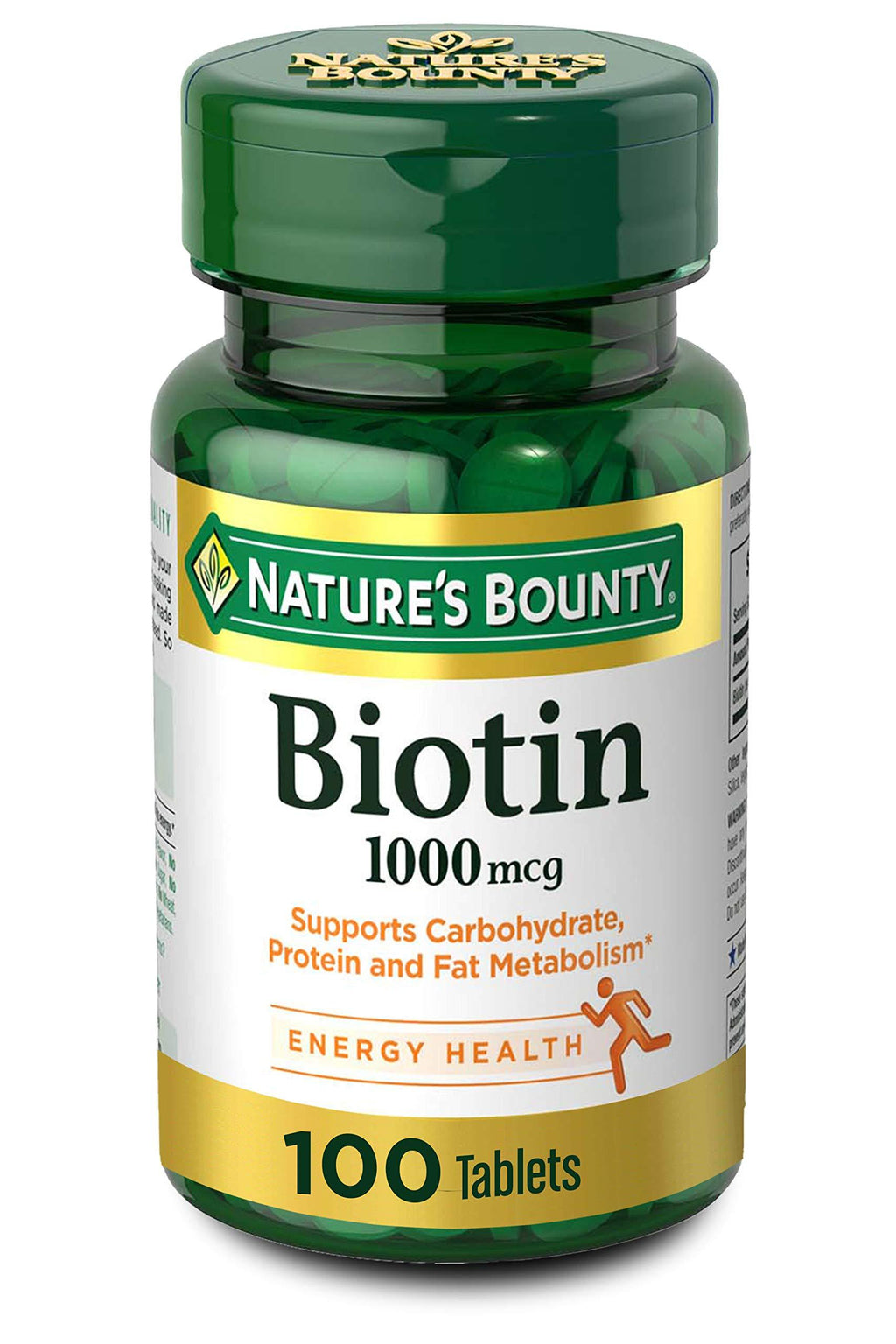 Nature’s Bounty Biotin Supplement, Supports Healthy Hair, Skin, and Nails, 1000mcg, 100 Tablets - BeesActive Australia