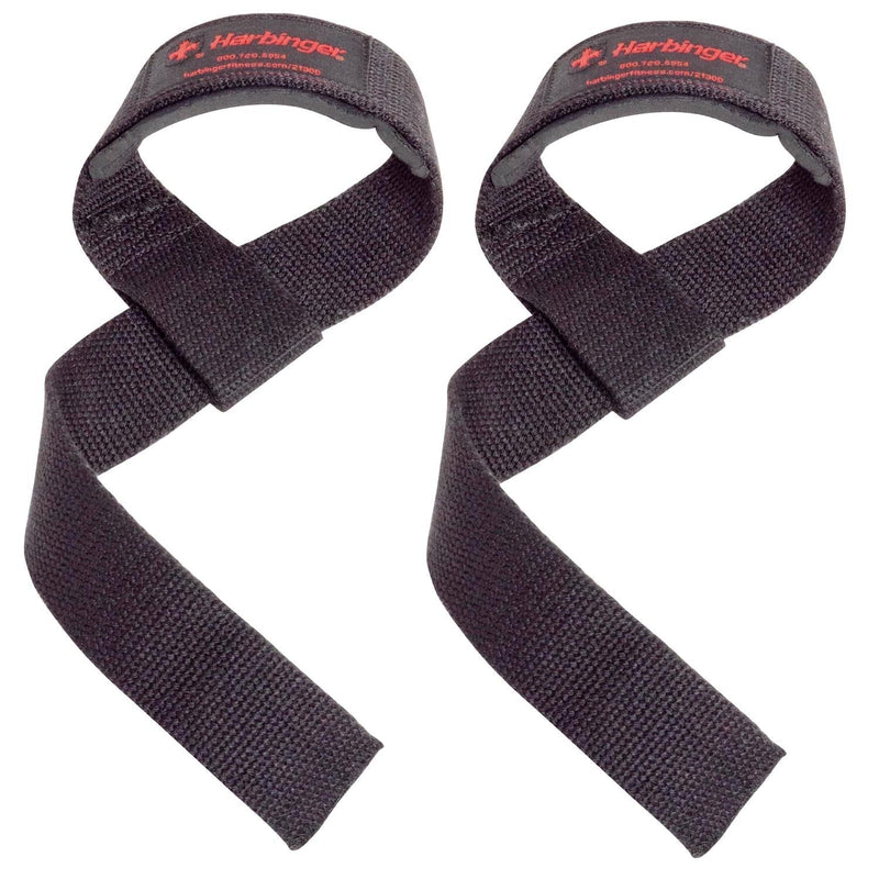 Harbinger Padded Cotton Lifting Straps with NeoTek Cushioned Wrist (Pair) - BeesActive Australia