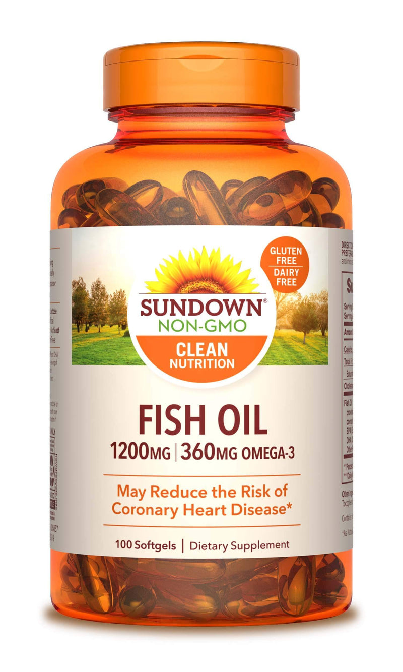 Sundown Fish Oil Extra Strength 1200 mg, 100 Softgels (Packaging May Vary) 100 Count (Pack of 1) - BeesActive Australia